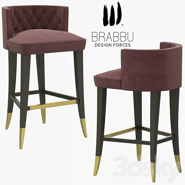 Brabbu Bourbon Counter Stool 3DModel