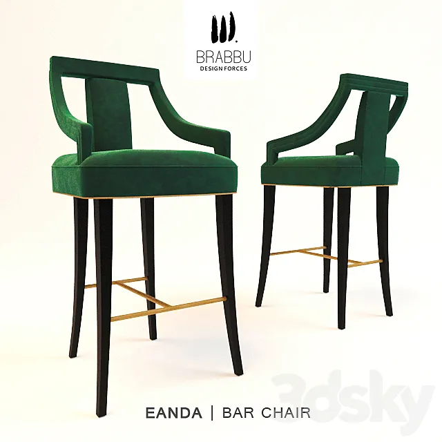 BRABBU | Eanda bar chair 3D Model