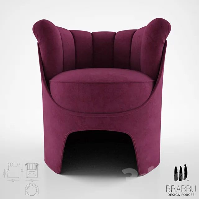 Brabbu Hera armchair 3D Model