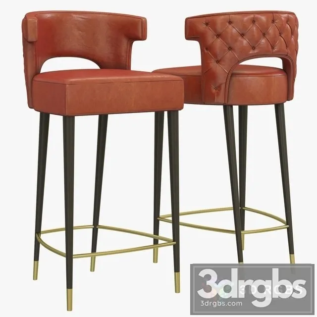 Brabbu Kansas Counter Stool 3D Model Free