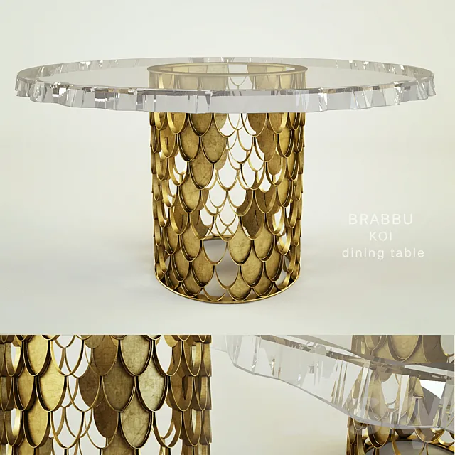 BRABBU KOI dining table 3D Model