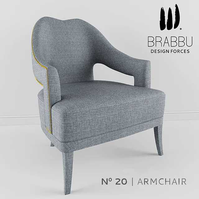 Brabbu - number 20 Armchair 3D Model