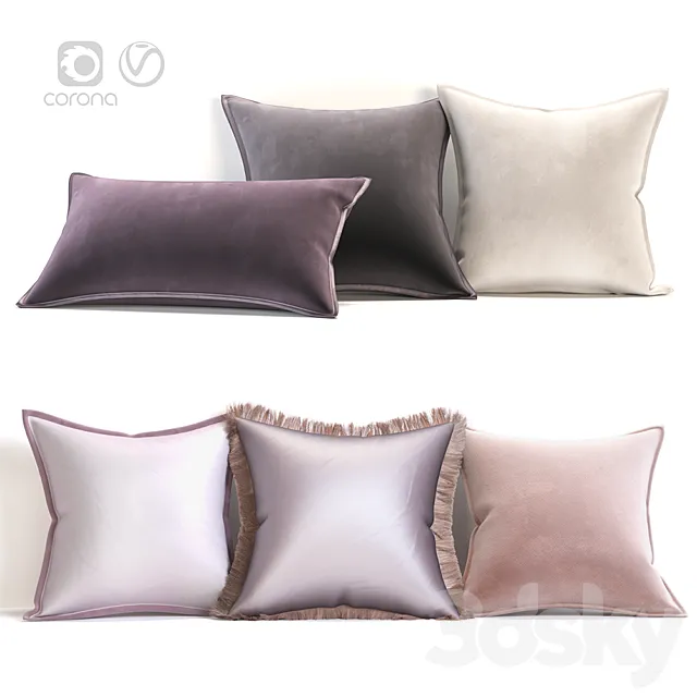 Brabbu pillows set 3D Model