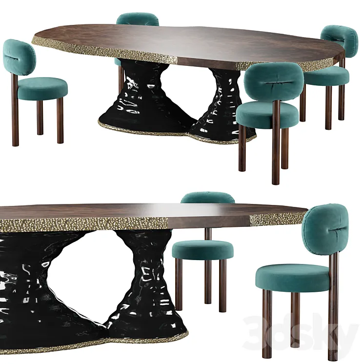 Brabbu Plateau - Essential Home Henry Dining 3D Model Free