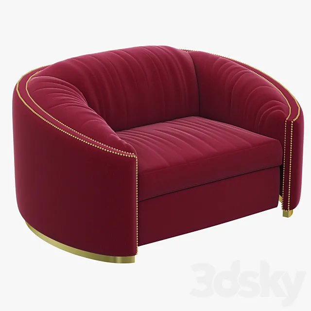 Brabbu Wales Single Sofa 3D Model