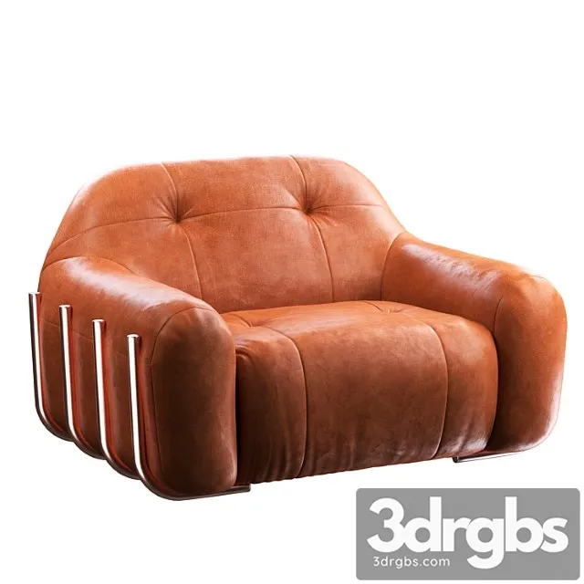 Brace Leather Chair 1 3D Model Free