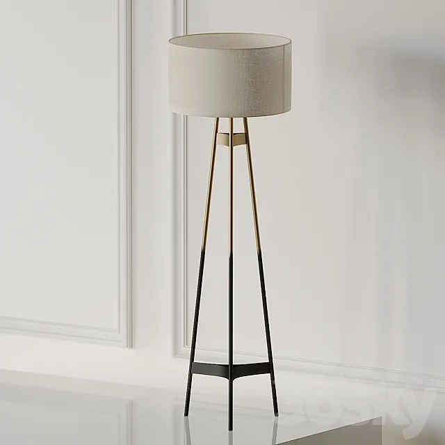 Brace Ombre Floor Lamp Cb2 Exclusive 3D Model