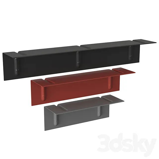 Brackets incl shelf 3D Model