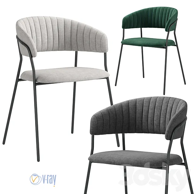 Bradex Home. Chair Turin Rivera Lira 3D Model