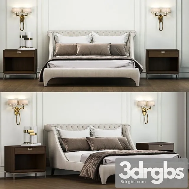 Bradmore bed - gianfranco ferrè home 2 3D Model Free