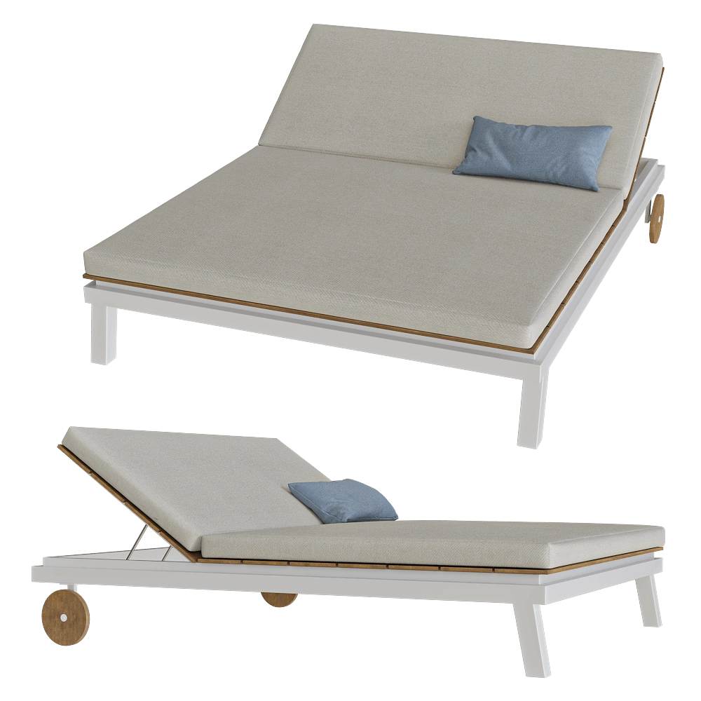 Braid Company Srl - Lounge bed Tecla sunbed 2 3D Model