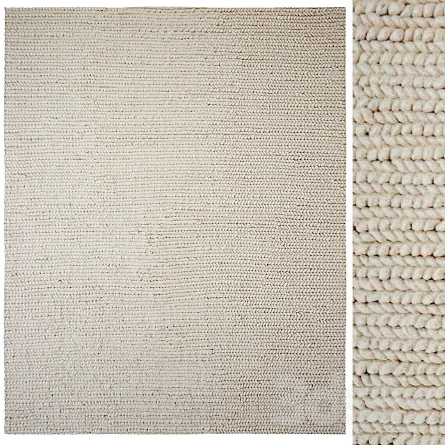 Braided wool rug 3DModel