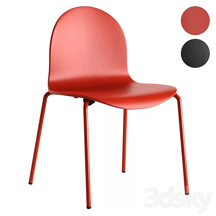Branca Norma Dining Chair Wooden 3D Model Free