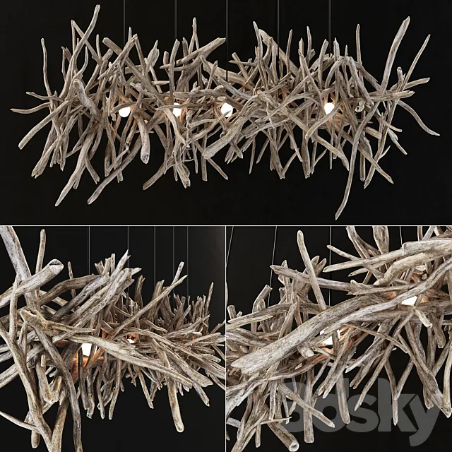 Branch decor lamp n2 _ Branch lamp 3D Model