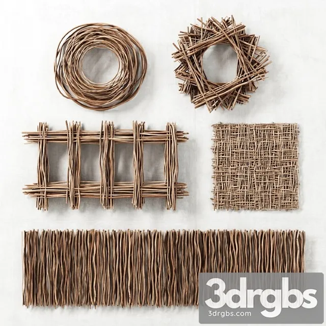 Branch decor wall 3D Model Free