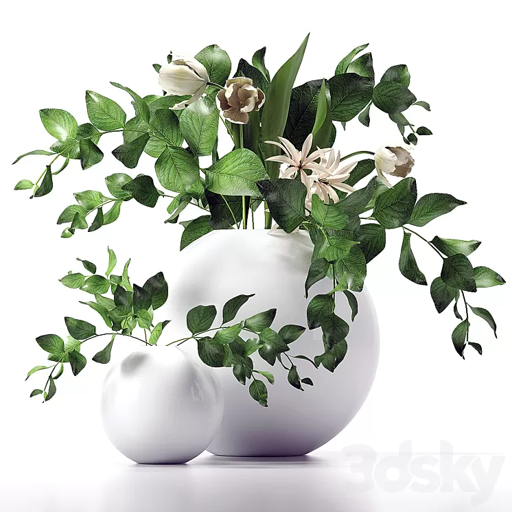 Branch flowers 3D Model