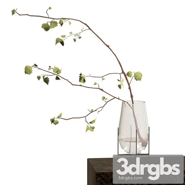 Branch in a Vase 3D Model Download