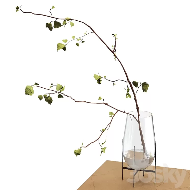 branch in a vase 3D Model Free