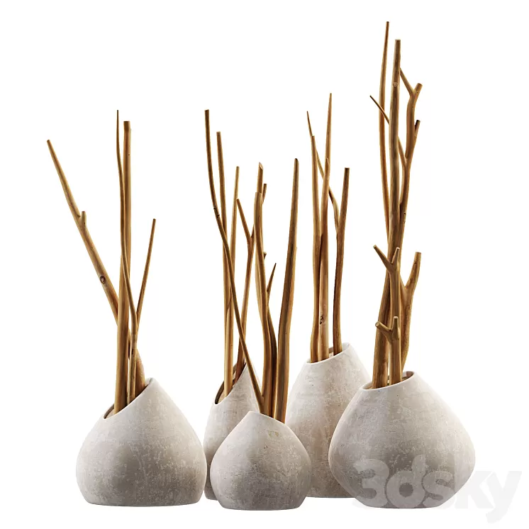 Branch slice vase n3 3D Model Free