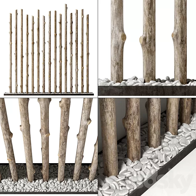 Branch thick decor fundament n1 3D Model