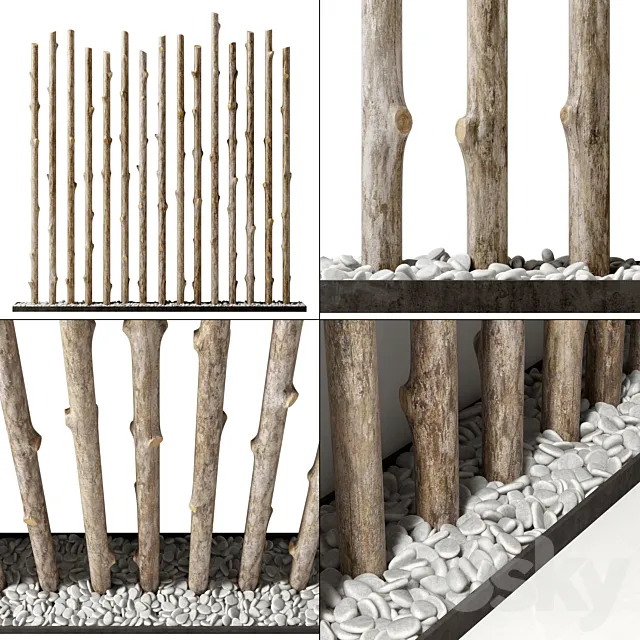 Branch thick decor fundament n1 3DModel