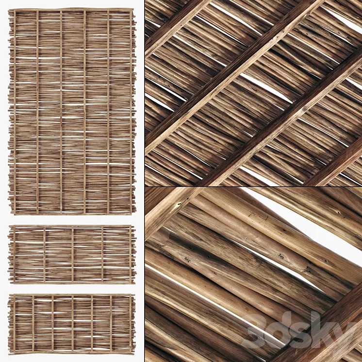 Branch thin thick decor n1 3D Model Free