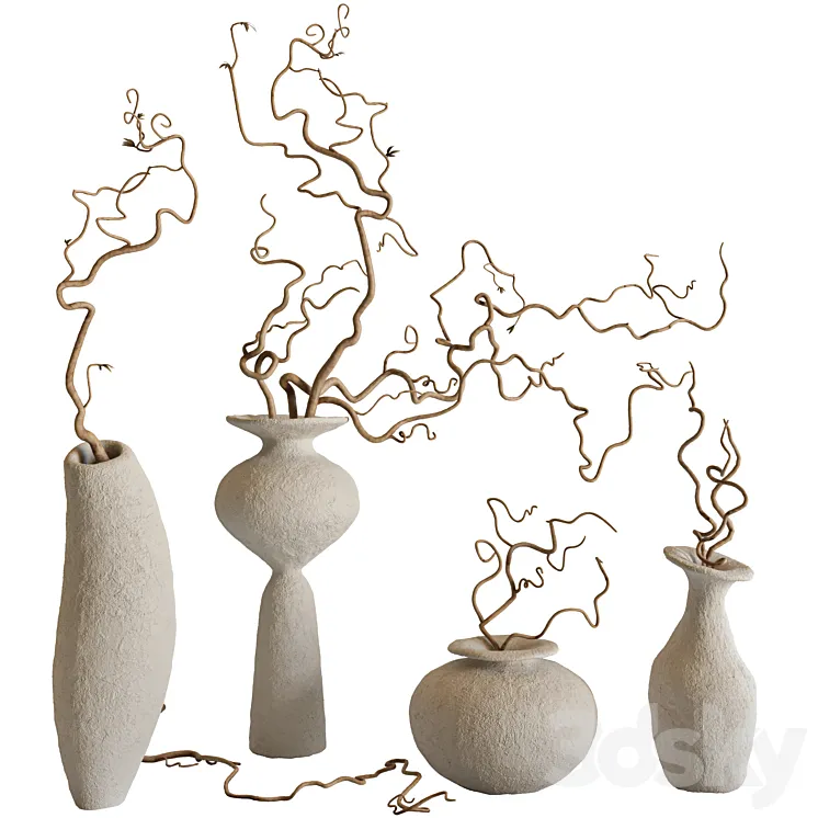 Branches and vases set Free Download
