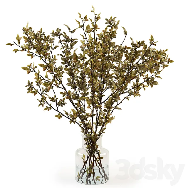 Branches in a vase 013 3D Model