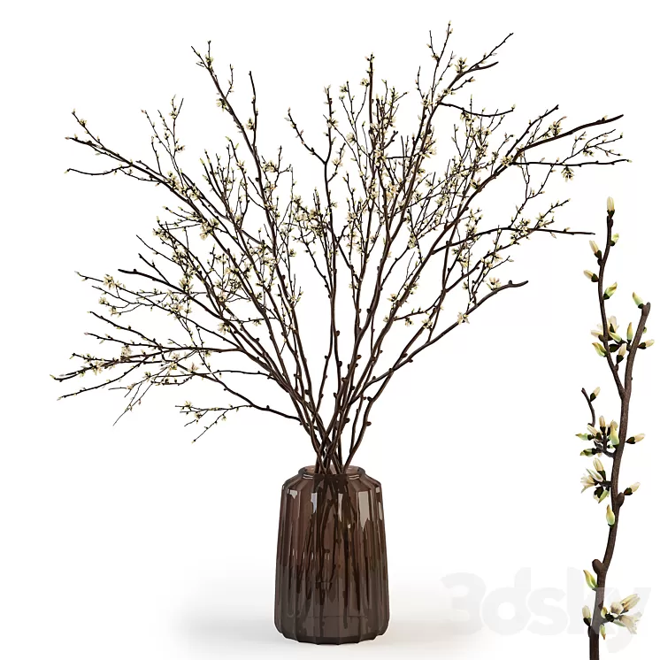 Branches in a vase 015 3D Model
