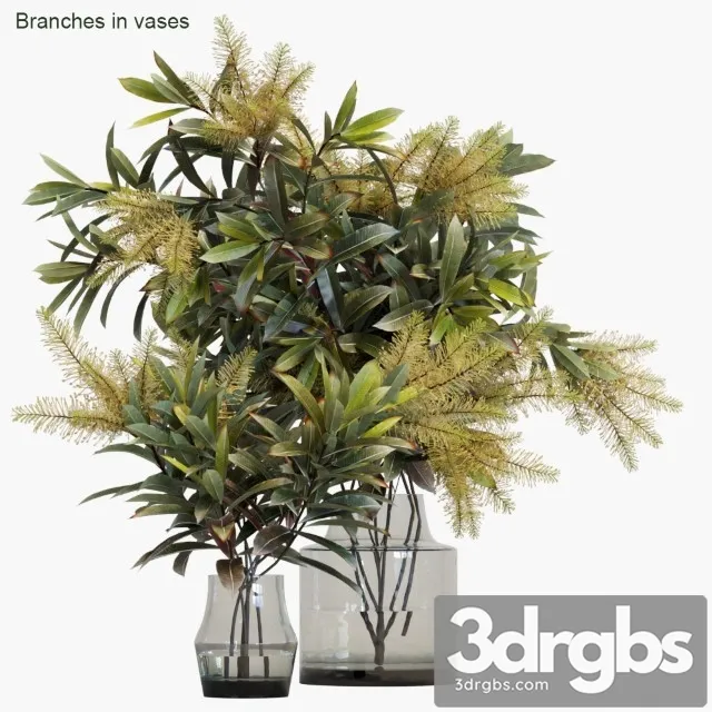 Branches in Vases 10 3D Model Download