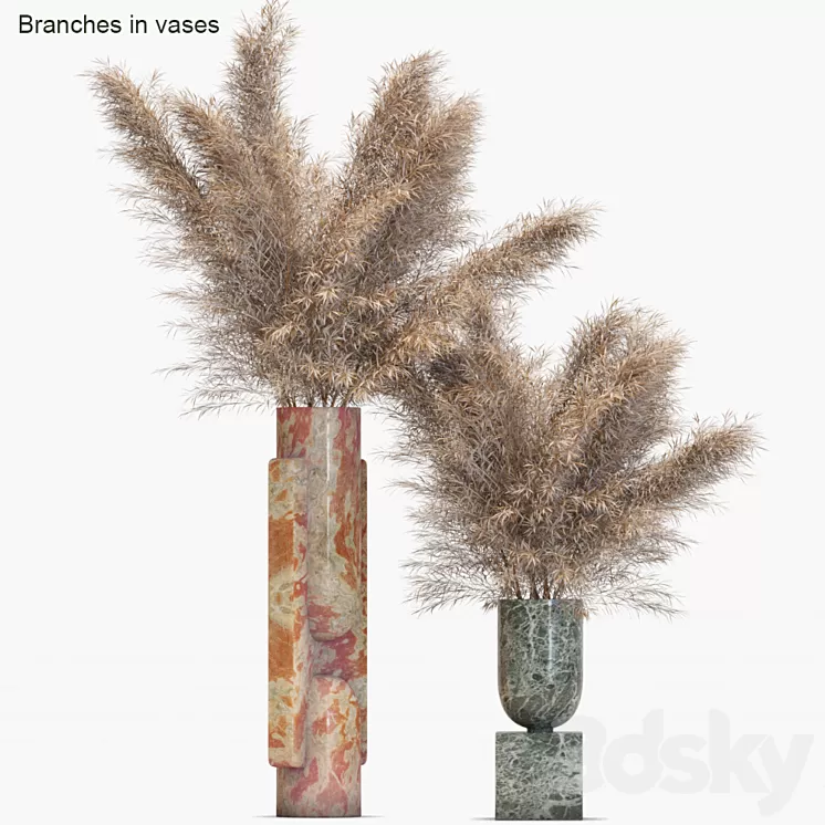 Branches in vases # 19: Dried 3D Model