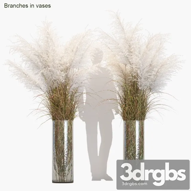 Branches in Vases 5 3D Model Free