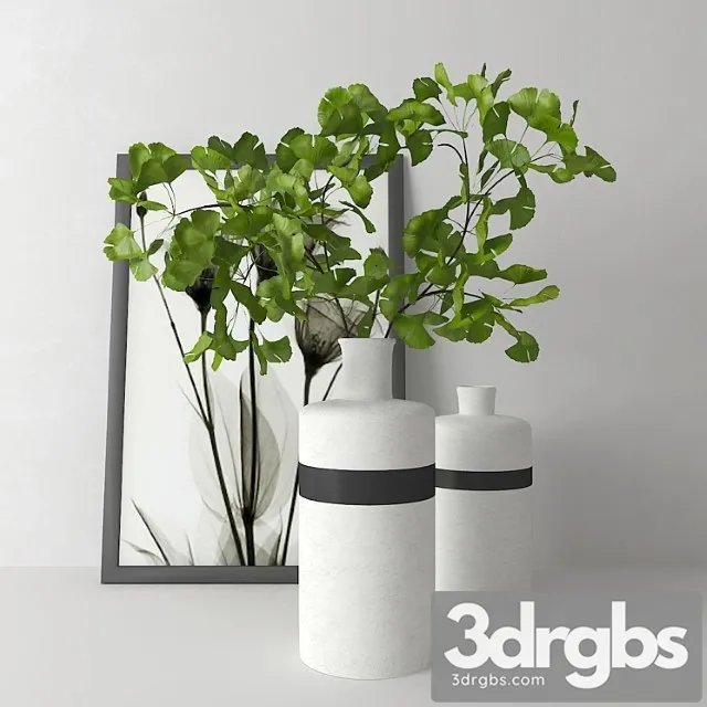 Branches of Ginkgo Biloba 3D Model Free