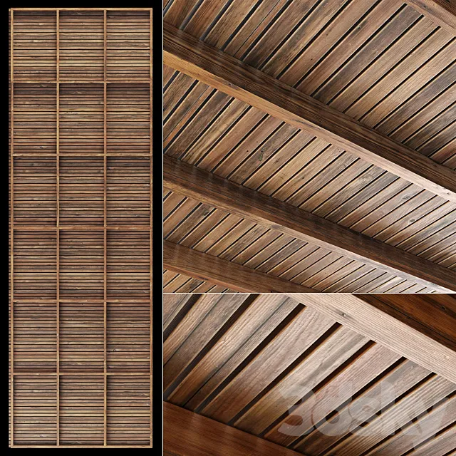 Branches rectangular ceiling No. 1 3D Model