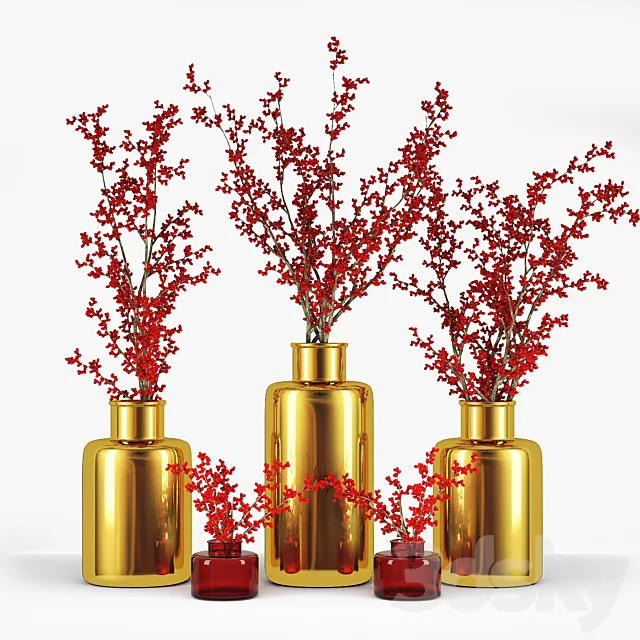 Branches with Berries in a Vase Free Download