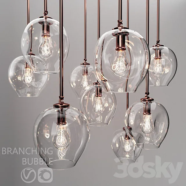 Branching bubble 1 lamp 3DModel