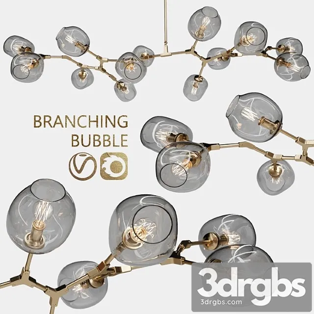 Branching Bubble 13 Lamps 3D Model Free