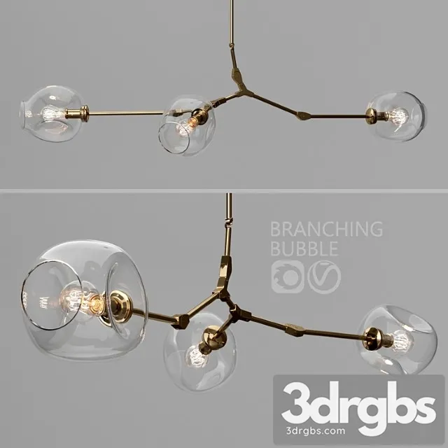 Branching Bubble 3 Lamps 10 3D Model Free