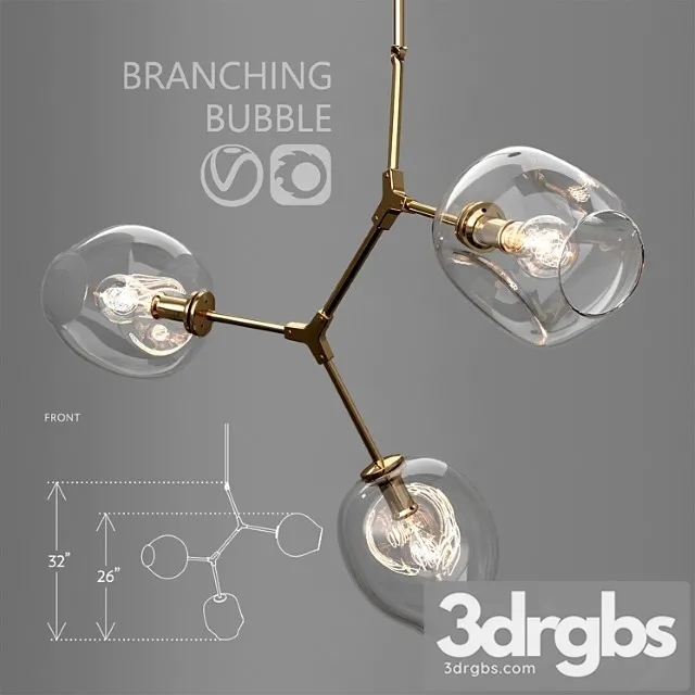 Branching Bubble 3 Lamps 9 3D Model Free