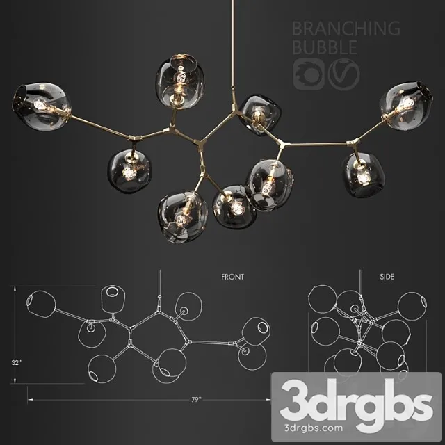 Branching Bubble 9 Lamps 8 3D Model Free