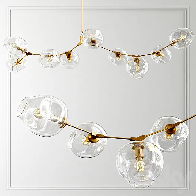 Branching Bubble - 9 Lights_2 3D Model