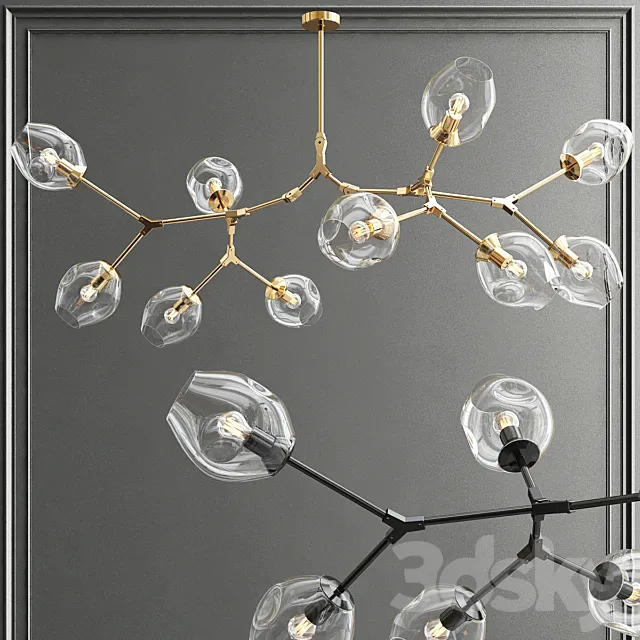 Branching bubble chandelier 3D Model