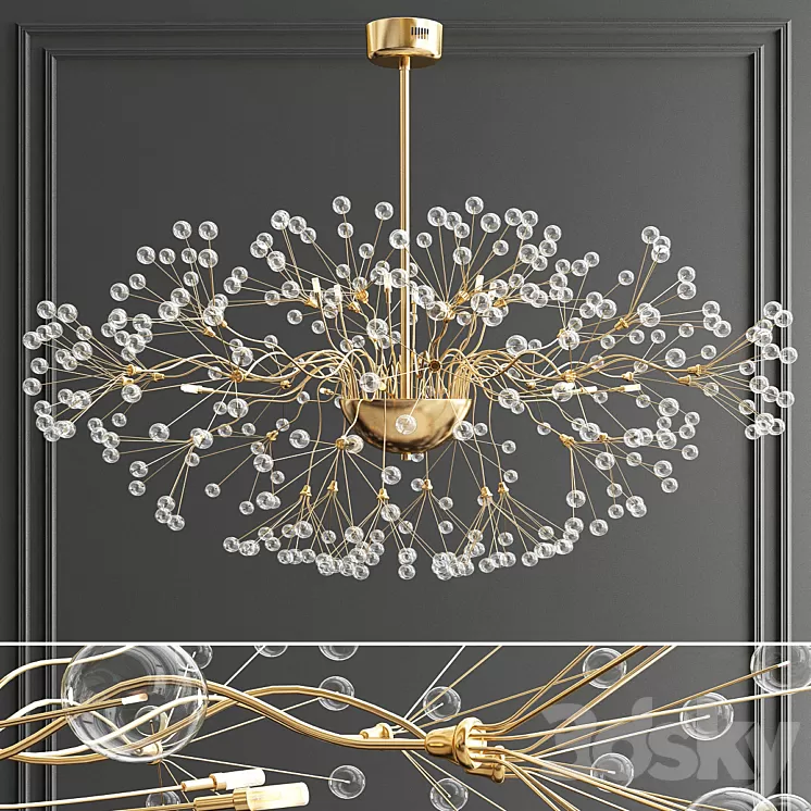 Branching bubble chandelier 3D Model