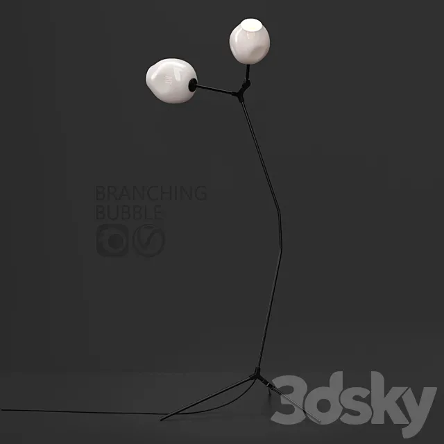 Branching Floor Lamp 3DModel