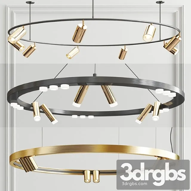 Brand odeon superloop chandelier - 3 type 3D Model Free