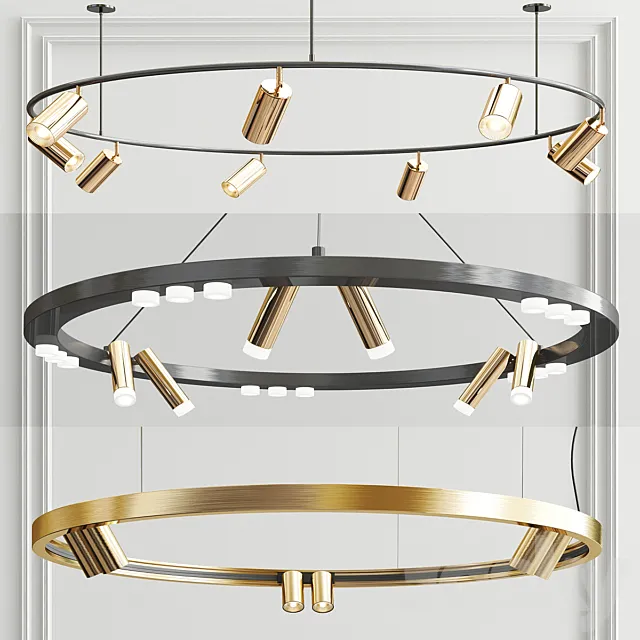 Brand Odeon Superloop Chandelier - 3 type 3D Model