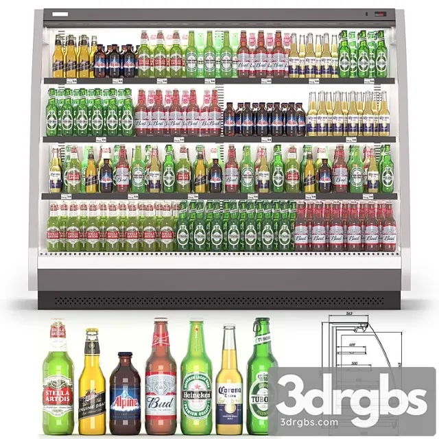 Brandford ikar with beer bottle 3D Model Free