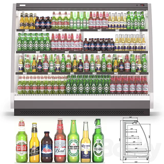 Brandford Ikar with beer bottle 3D Model