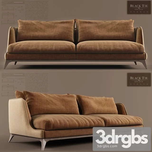 Brando sofa by black tie 2 3D Model Free