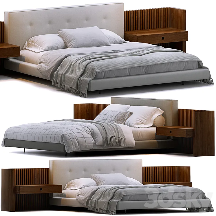 Brasilia bed by Minotti 3D Model Free